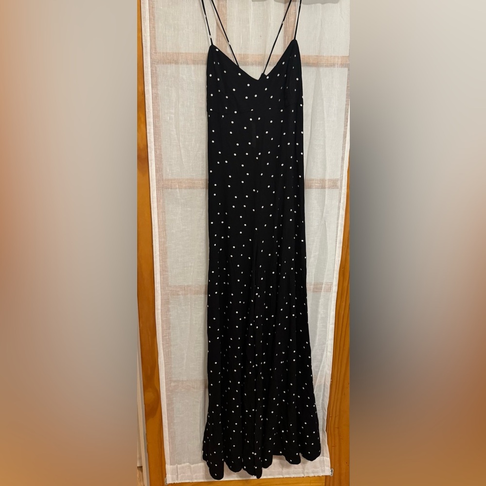 Free People Jumpsuit Black Polka Dot Dress